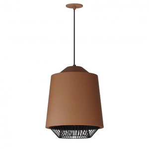 15.75 Inch Pendant – Brick/Black