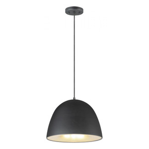 15.75 Inch Pendant – Black / Satin Brass