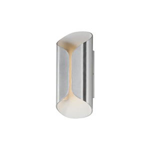6.25 Inch Outdoor Wall Light – Satin Aluminum / White