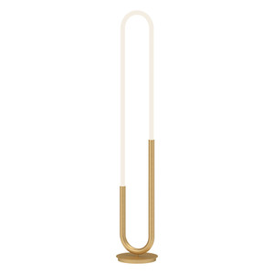 Huron Brushed Gold LED Floor Lamp