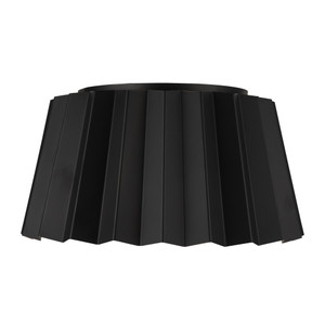 Plisse 14-in Matte Black 2 Lights Flush Mount