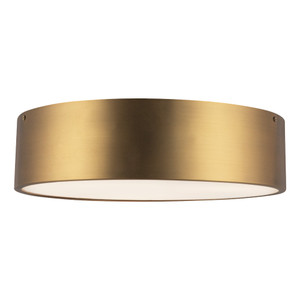 Brisbane 16-in Aged Gold 3 Lights Flush Mount
