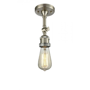 Bare Bulb 1 Light Semi-Flush Mount