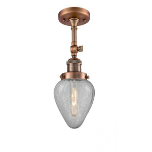 Geneseo - 1 Light - 7 inch - Antique Copper - Adjustable Semi-Flush Mount