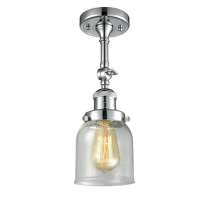 Bell - 1 Light - 5 inch - Polished Chrome - Adjustable Semi-Flush Mount