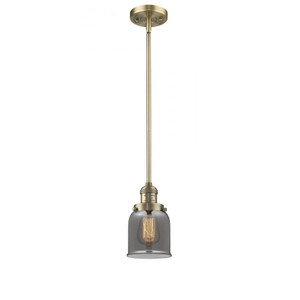 Bell - 1 Light - 5 inch - Brushed Brass - Stem Hung - Mini Pendant