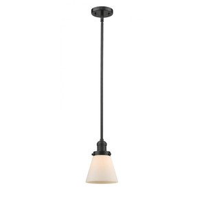 Cone - 1 Light - 6 inch - Oil Rubbed Bronze - Stem Hung - Mini Pendant