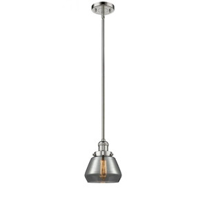 Fulton - 1 Light - 7 inch - Polished Nickel - Stem Hung - Mini Pendant
