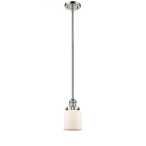 Bell - 1 Light - 5 inch - Polished Nickel - Stem Hung - Mini Pendant
