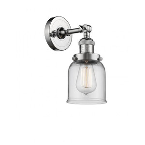 Bell - 1 Light - 5 inch - Polished Chrome - Adjustable Sconce