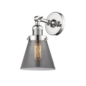 Cone - 1 Light - 6 inch - Polished Chrome - Adjustable Sconce