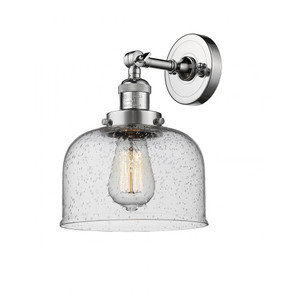 Bell - 1 Light - 8 inch - Polished Chrome - Adjustable Sconce