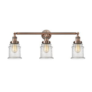 Canton - 3 Light - 30 inch - Antique Copper - Bath Vanity Light