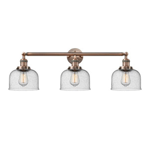Bell - 3 Light - 32 inch - Antique Copper - Bath Vanity Light