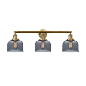 Bell - 3 Light - 32 inch - Brushed Brass - Bath Vanity Light