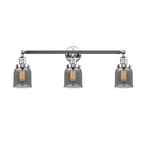 Bell - 3 Light - 30 inch - Polished Chrome - Bath Vanity Light