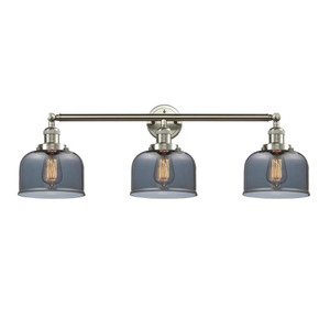 Bell - 3 Light - 32 inch - Brushed Satin Nickel - Bath Vanity Light