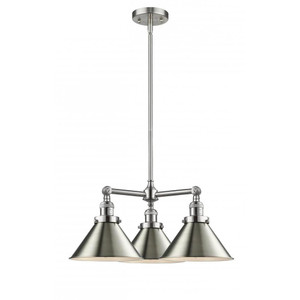 Briarcliff - 3 Light - 24 inch - Brushed Satin Nickel - Stem Hung - Chandelier