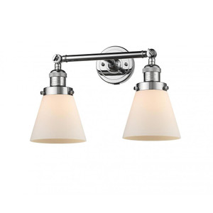 Cone - 2 Light - 16 inch - Polished Chrome - Adjustable Bath Vanity Light