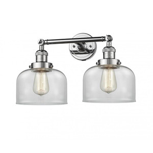 Bell - 2 Light - 19 inch - Polished Chrome - Adjustable Bath Vanity Light