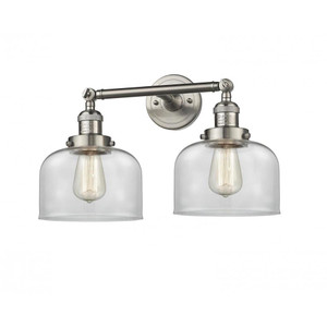 Bell - 2 Light - 19 inch - Brushed Satin Nickel - Adjustable Bath Vanity Light