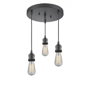 Bare Bulb 3 Light Multi-Pendant