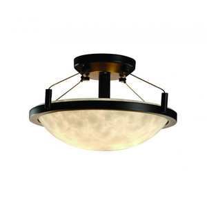 14" Round Semi-Flush Bowl w/ Ring