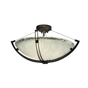 24" LED Semi-Flush Bowl w/ Crossbar
