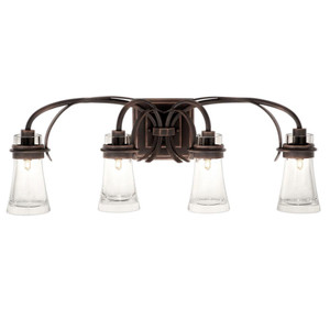 Dover 30 Inch Bath Vanity Light – Antique Copper – 2914AC