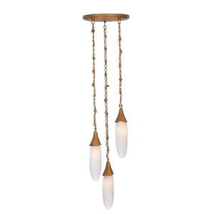 Bougainvillea 14 Inch Pendant – Warm Gold – 523956WGL