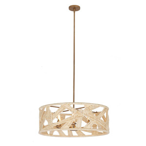 Soga 28 Inch Pendant – Modern Gold And White – 525756MGW