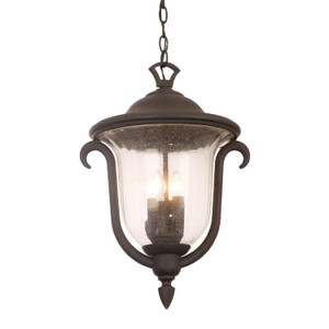 Santa Barbara Outdoor 13 Inch Outdoor Hanging Lantern – Textured Matte Black – 9007MB
