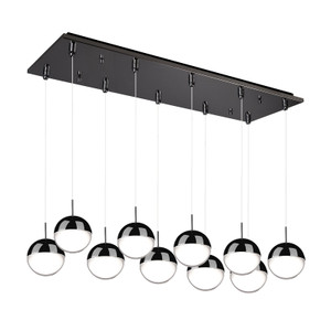 Pluto, Multi Pendant, 8.75" – Black Chrome – MP402801BC-10