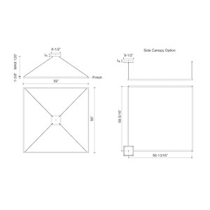 Piazza, Pendant, 59" – White – PD88160-WH-UNV-010