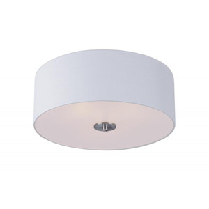 Bongo 18 Inch Flush Mount Light – Satin Nickel