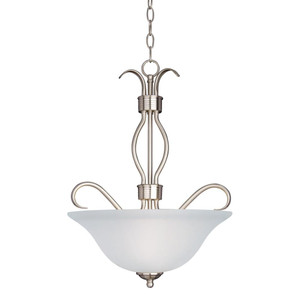 Basix 17 Inch Invert Bowl Pendant – Satin Nickel
