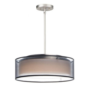 Prime 16 Inch Semi Flush Mount Light – Satin Nickel