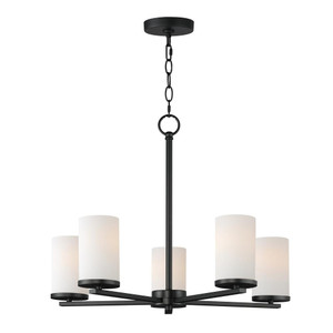Lateral 24 Inch Chandelier – Black