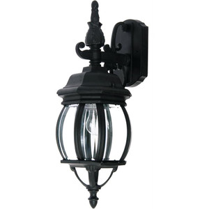 Crown Hill 6 Inch Outdoor Wall Lantern – Black