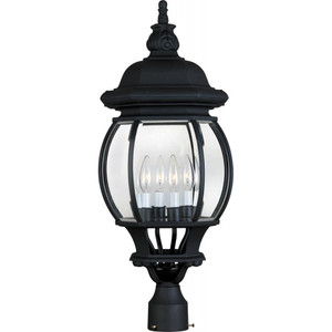 10 Inch Outdoor Post Lantern – Black