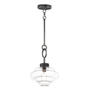Harbor 12 Inch Semi Flush Mount Light – Black