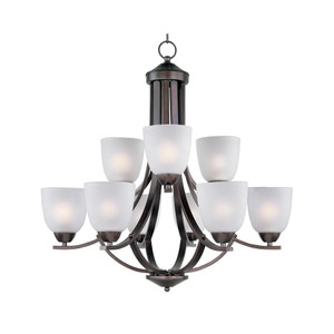 Axis 28 Inch 9 Light Multi-Tier Chandelier – Oil Rubbed Bronze