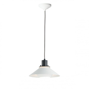 Oslo 11.75 Inch Semi Flush Mount Light – Black / White