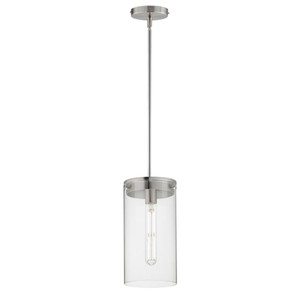 Pinn 8 Inch Semi Flush Mount Light – Satin Nickel