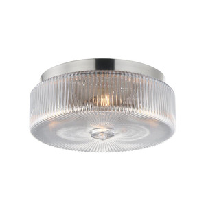 Kasbah 15.75 Inch Flush Mount Light – Satin Nickel