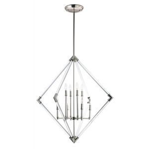 Lucent 35.5 Inch 8 Light Pendant – Polished Nickel
