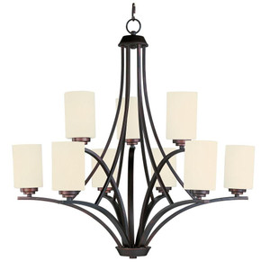 Deven 32 Inch 9 Light Multi-Tier Chandelier – Oil Rubbed Bronze