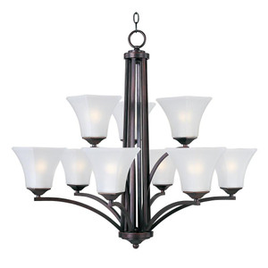 Aurora 31.5 Inch 9 Light Multi-Tier Chandelier – Oil Rubbed Bronze