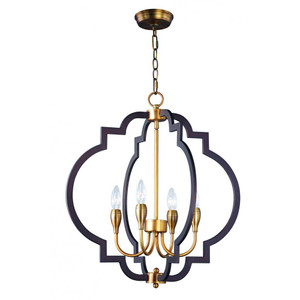 Crest 22.25 Inch Chandelier – Oil Rubbed Bronze / Antique Brass