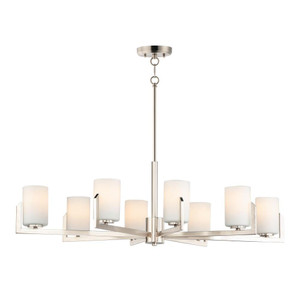 Dart 28 Inch Chandelier – Satin Nickel